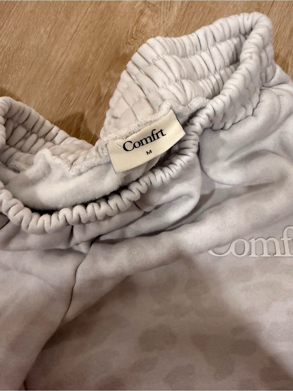 Comfrt Cream Leopard-Print Sweatpants - Picture 2 of 3